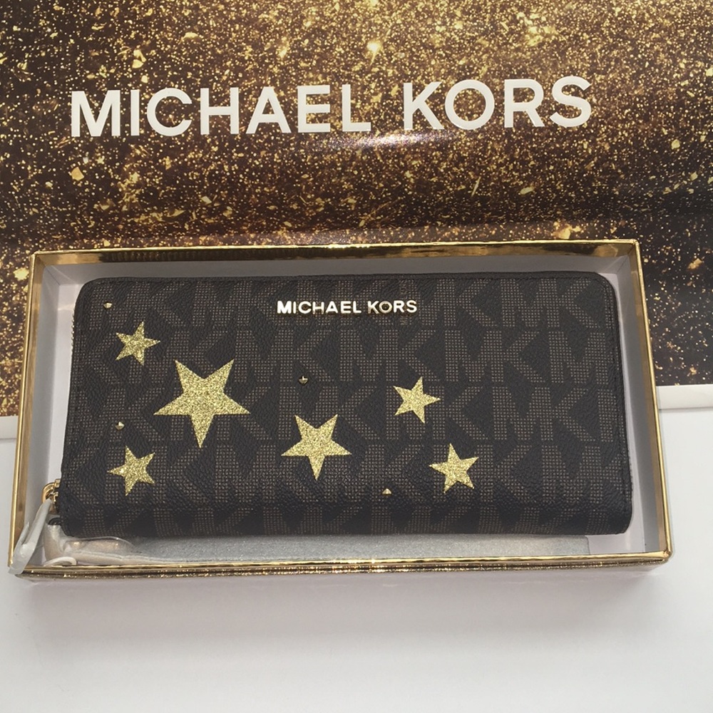 *ONLY 1 LEFT* MK Star Studded Leather Wallet - Picture 7 of 7